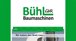 Desktop Screenshot of buehl-baumaschinen.de