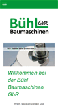 Mobile Screenshot of buehl-baumaschinen.de