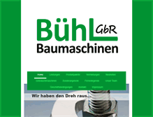 Tablet Screenshot of buehl-baumaschinen.de